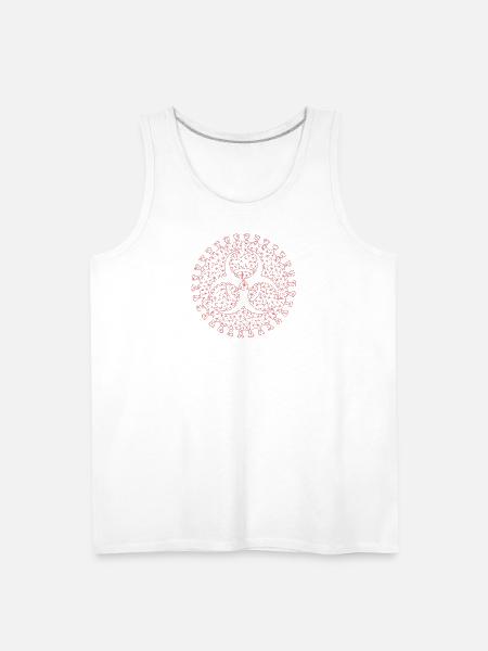 Geometric Virus Triad Emblem - Men's Premium Tank - white