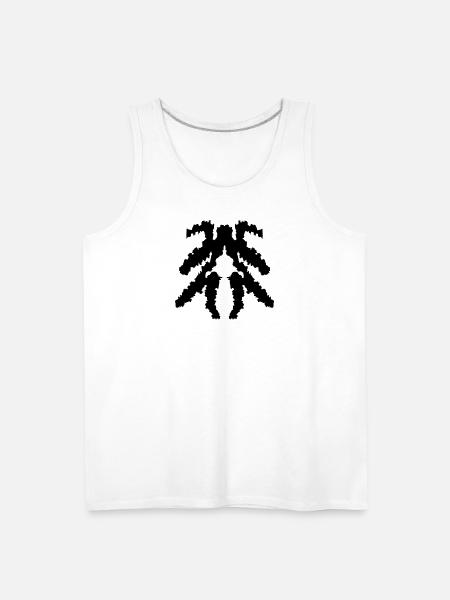 Fractal Dendrite Glyph - Men's Premium Tank - white
