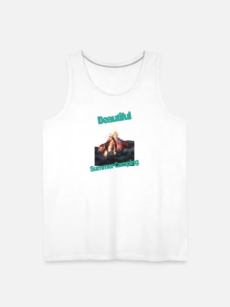 Beautiful_Summer_Camping - Men's Premium Tank - white