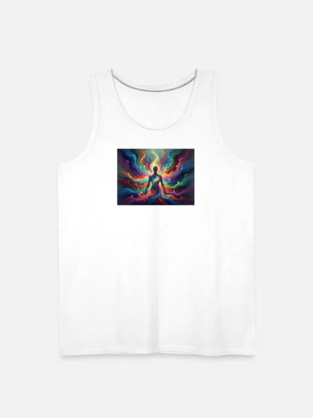 Flash Aura - Men's Premium Tank - white