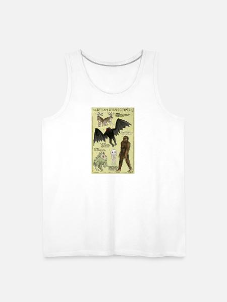 North American Cryptids Poster - Men's Premium Tank - white
