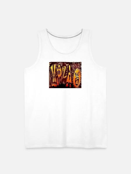 Inferno Graffiti Faces - Men's Premium Tank - white