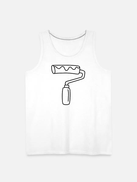 paint roller - Men's Premium Tank - white