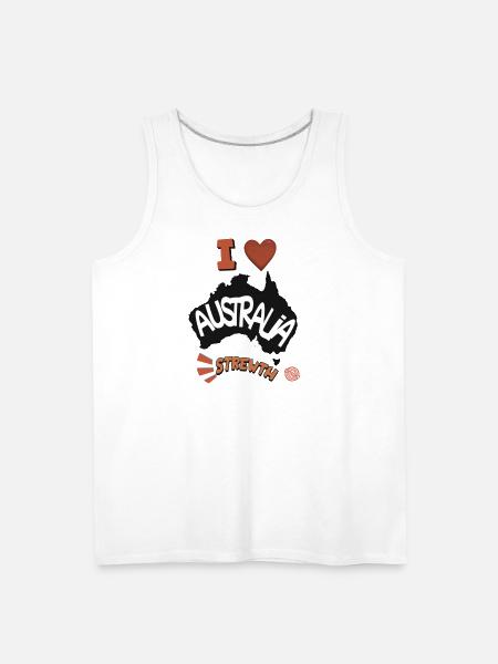 I Love Australia Strewth - Men's Premium Tank - white