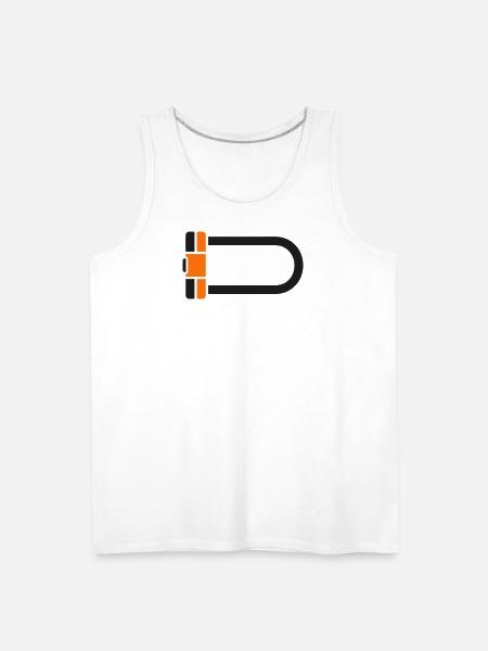 Bicycle U Lock Graphic - Men's Premium Tank - white
