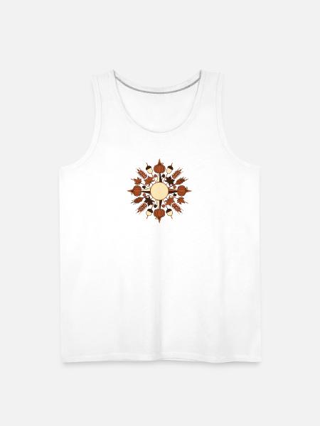 Radial Pumpkin Harvest - Men's Premium Tank - white