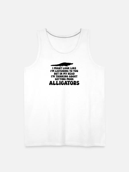 Alligator Reptil - Men's Premium Tank - white