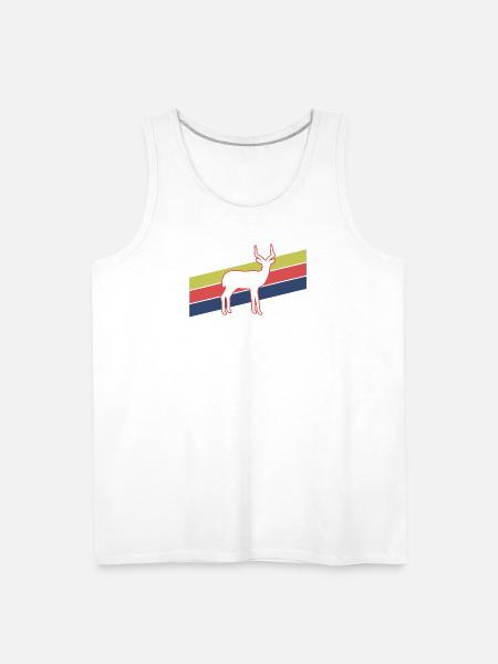 Retro Antelope Stripes – Safari Wildlife - Men's Premium Tank - white