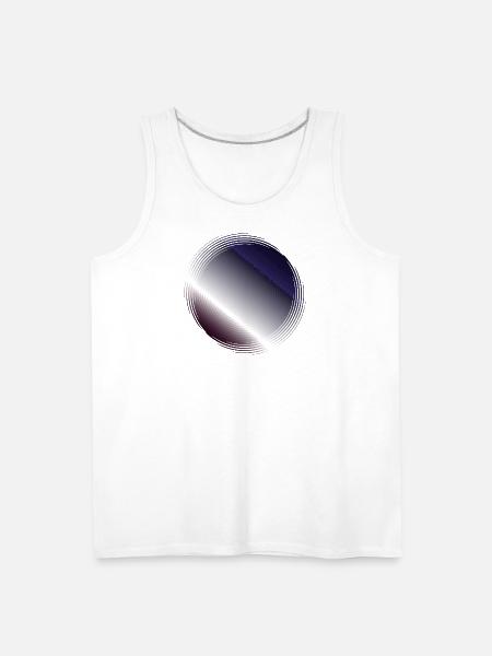 Circular Gradient Ripple - Men's Premium Tank - white