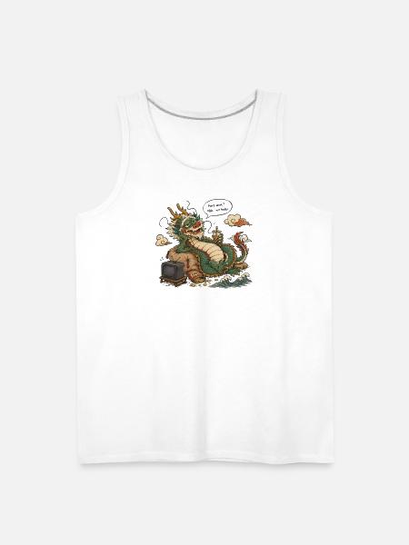 Lazy Dragon - Men's Premium Tank - white