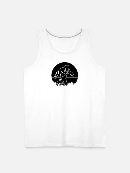 Bigfoot Carrying Antelope Funny - Men's Premium Tank - white