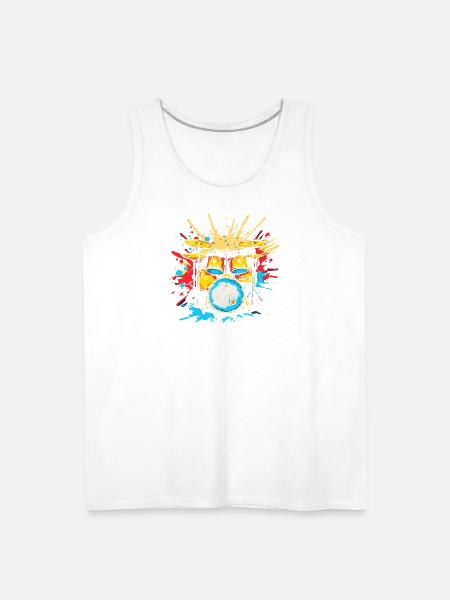 Drum Kit Steamwave - Men's Premium Tank - white