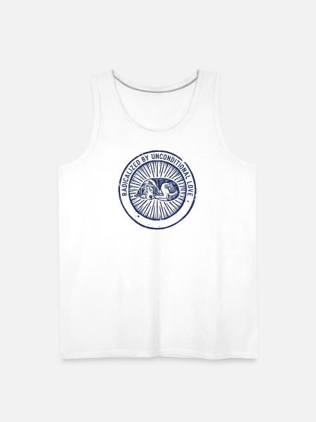 Unconditional Love Sleeping Dog - Men's Premium Tank - white