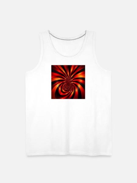 Crimson Spiral Ember - Men's Premium Tank - white