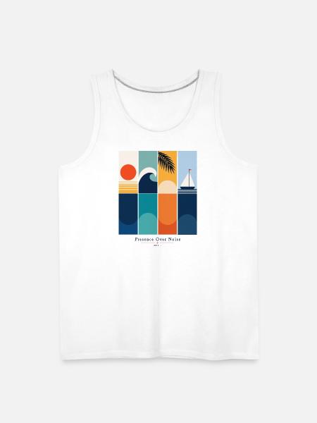 Presence Over Noise - Men's Premium Tank - white