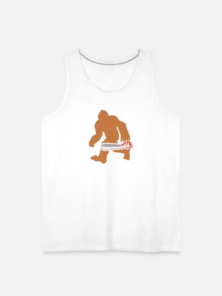 Lumberjack Bigfoot Chainsaw - Men's Premium Tank - white