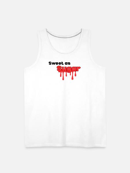 Sweet_as_sugar typography design - Men's Premium Tank - white