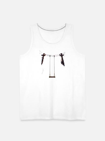 Rustic Swing Silhouette - Men's Premium Tank - white