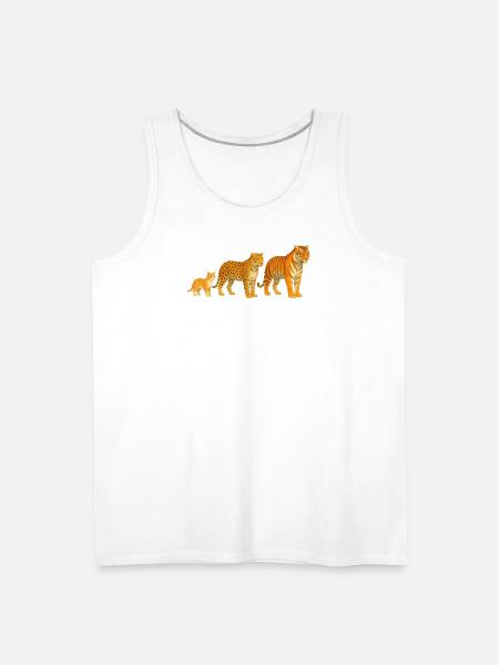 Big Cat Evolution Cute Domestic Cat to Tiger - Men's Premium Tank - white