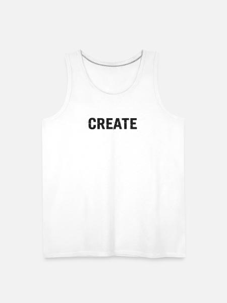 Create Splash Glyph - Men's Premium Tank - white