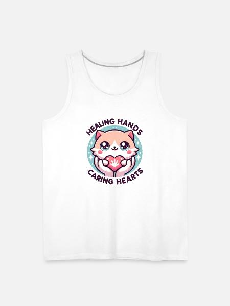 Healing Hands - Men's Premium Tank - white