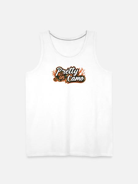 Pretty in Camo - Men's Premium Tank - white