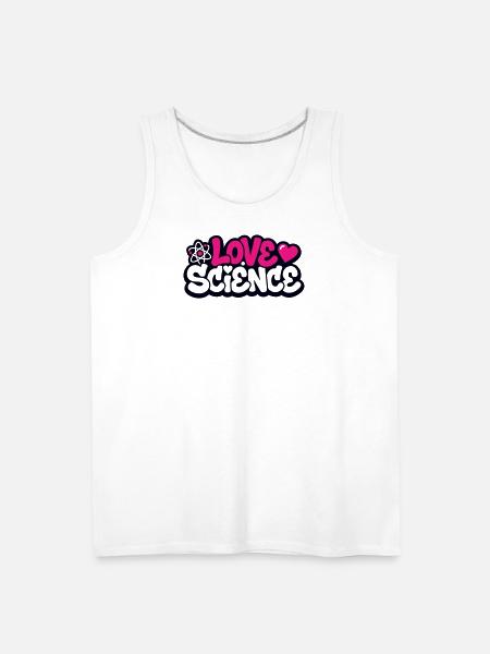 Love Science Schriftzug Logo - Men's Premium Tank - white