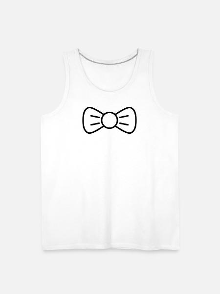bow tie - Men's Premium Tank - white