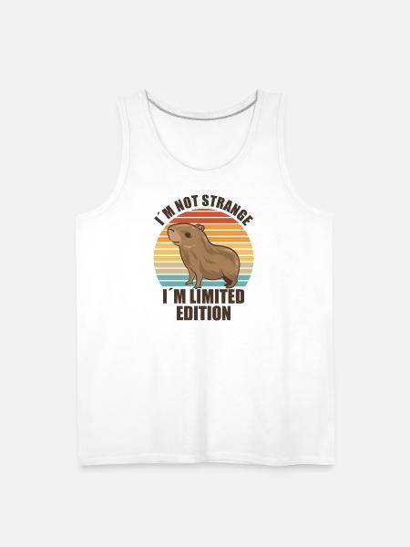Capybara zoo animal design - Men's Premium Tank - white