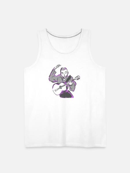 Learning_One_String - Men's Premium Tank - white