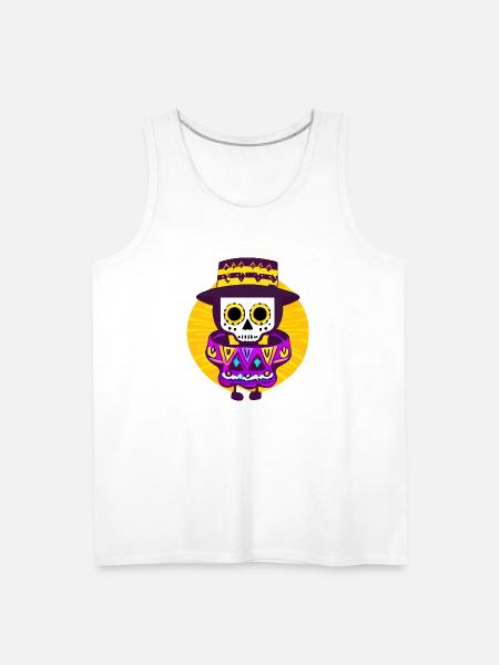 Mexican Skeleton - Men's Premium Tank - white