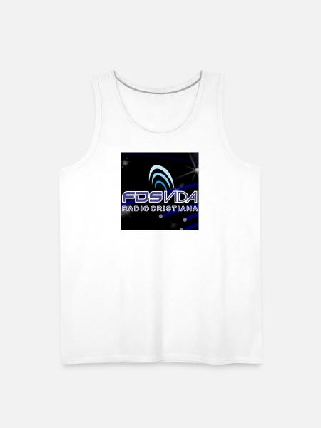 Vida Radio Cristiana Neon Logo - Men's Premium Tank - white