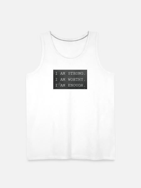 Encouragement T-shirt - Affirmations - Men's Premium Tank - white