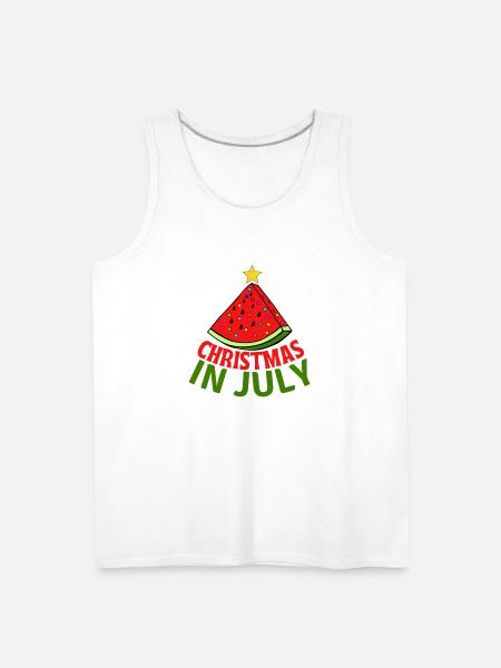 CHRISTMAS IN JULY - Men's Premium Tank - white