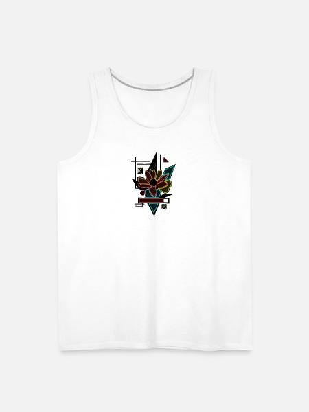 Unique flower design - Men's Premium Tank - white