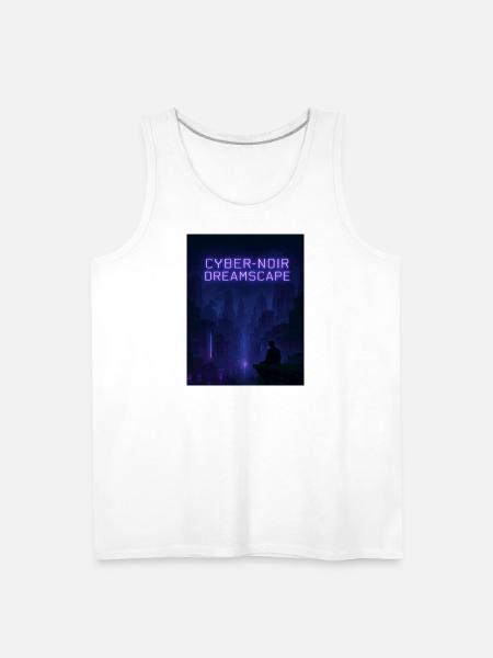 Cyber-Noir Dreamscape Design - Men's Premium Tank - white