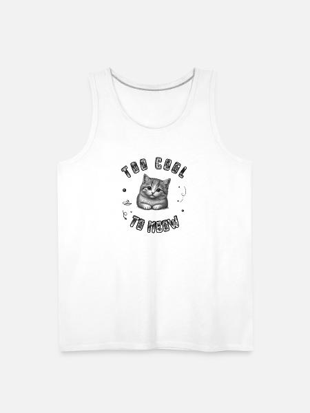 Kitten in a Cosmic Ring - Men's Premium Tank - white