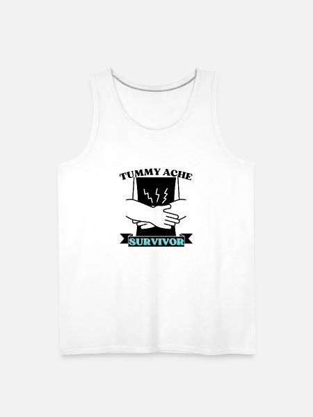 Tummy Ache Survivor - Men's Premium Tank - white