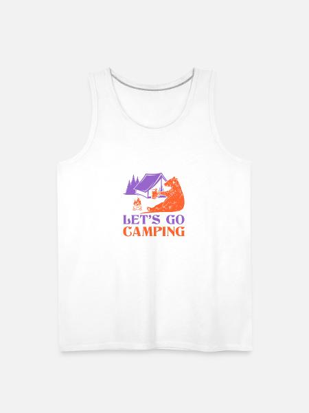 Lets Go Camping - Men's Premium Tank - white