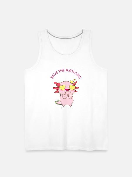 save the axolotls Active - Men's Premium Tank - white