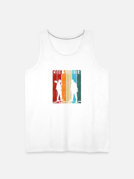 Metal detecting coin shooter - Men's Premium Tank - white