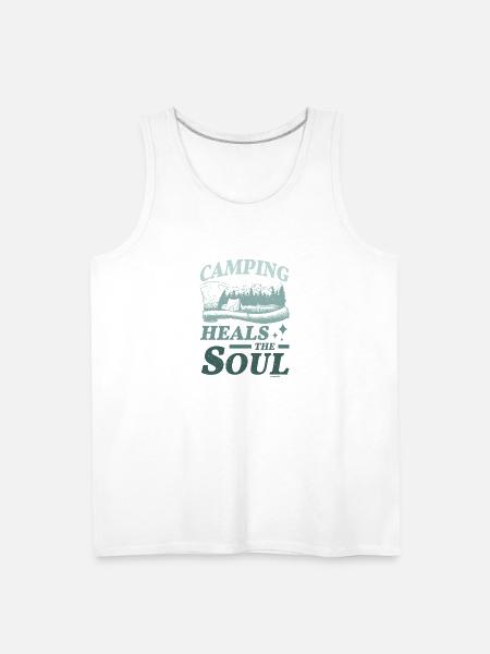 Camping heals the soul - Men's Premium Tank - white