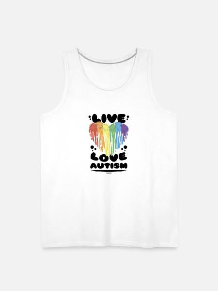 Autism dear heart rainbow - Men's Premium Tank - white