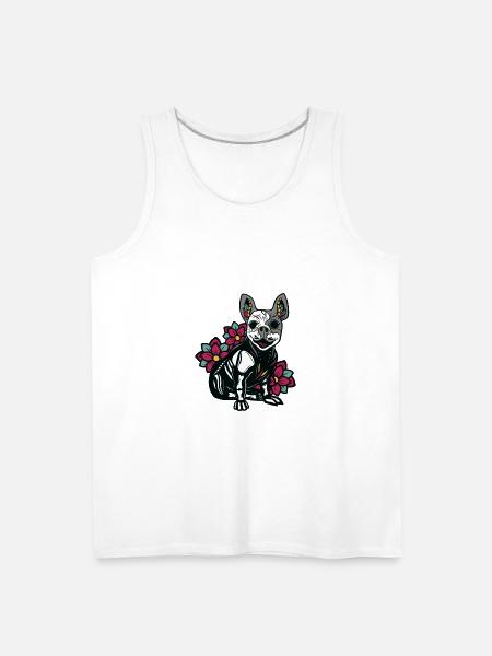skull dog - Men's Premium Tank - white