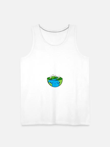 Earth Day Halftone - Men's Premium Tank - white