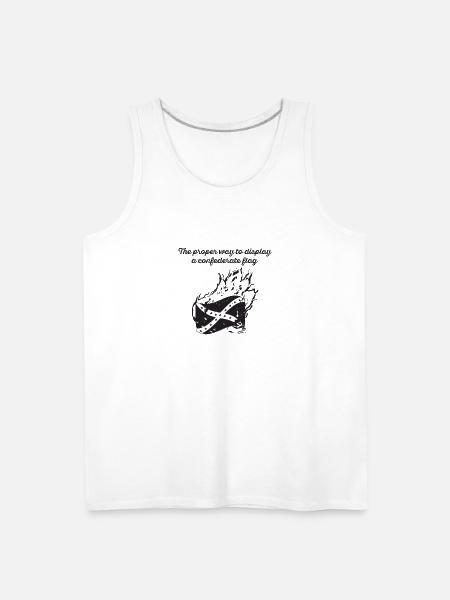 Burn the Confederate Flag - Men's Premium Tank - white