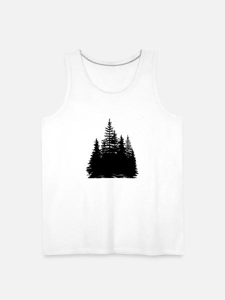 pine trees - Men's Premium Tank - white