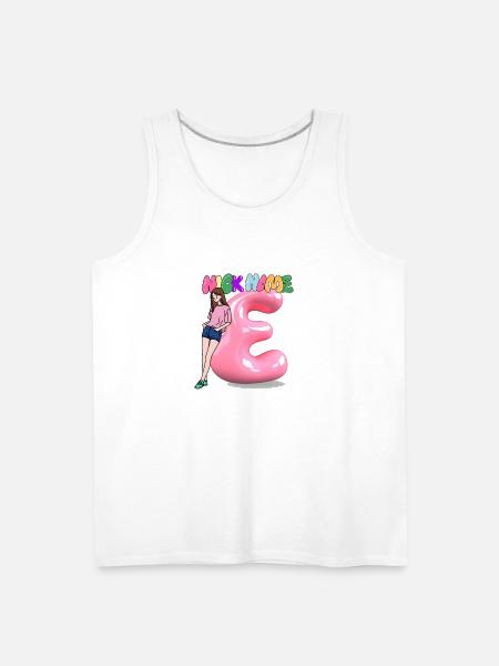 Nick Name E - Men's Premium Tank - white