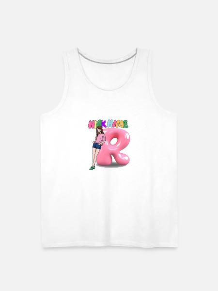 Nick Name R - Men's Premium Tank - white
