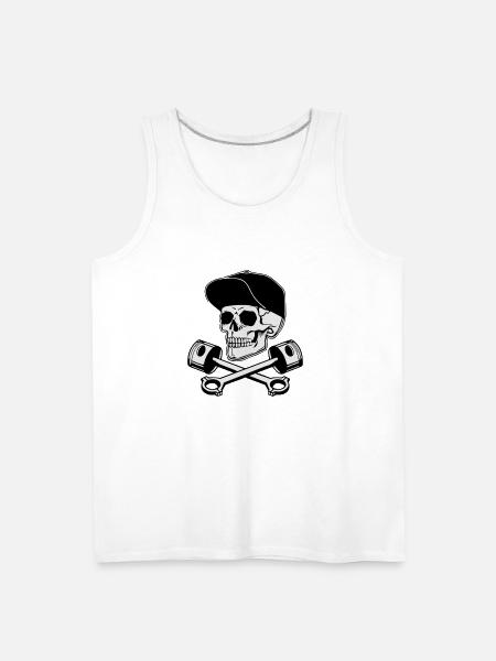 Skull & Pistons - Men's Premium Tank - white